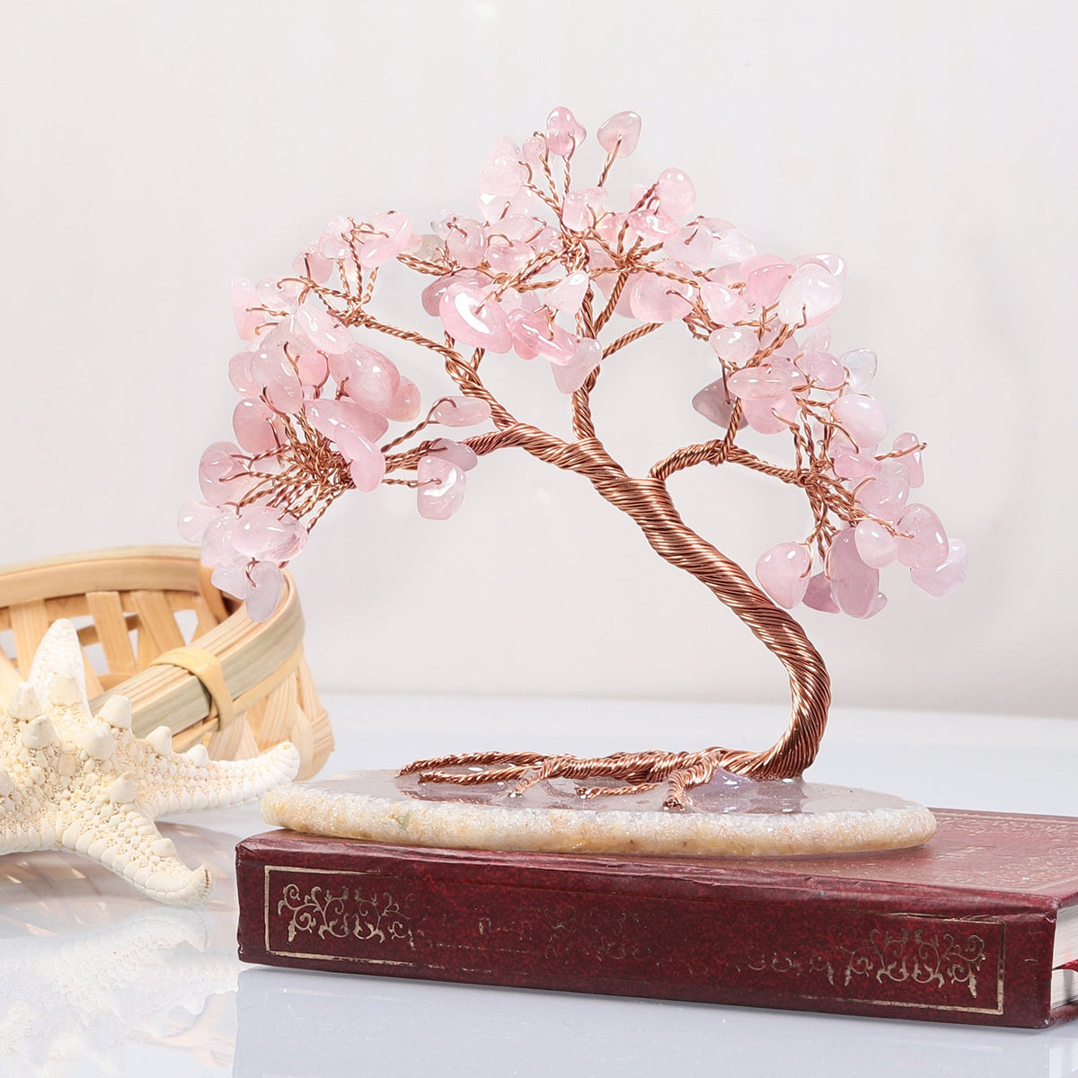 Levensboom met Natuursteen Decoratie Spiritueel Interieurobject Meditatie Chakra Energiesteen Wellness | Sansoti