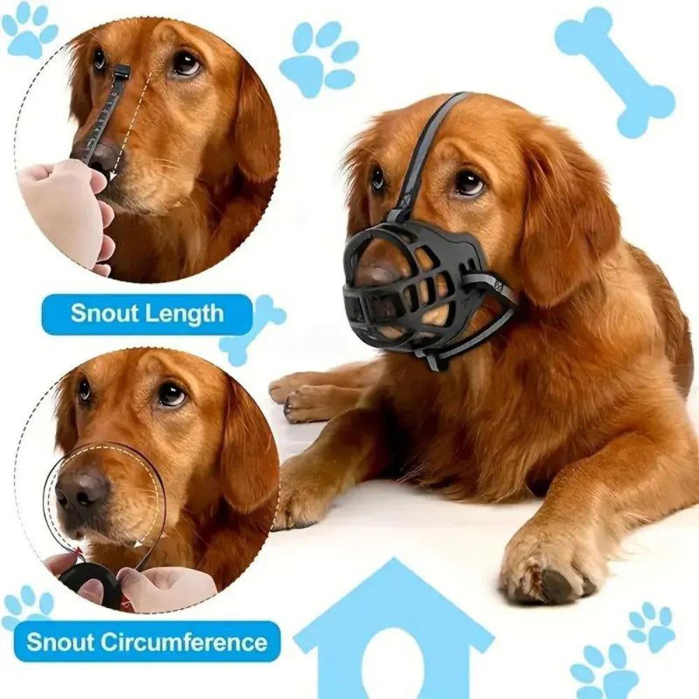 Adjustable Dog Muzzle Made of Breathable Mesh with Secure Fit for Dogs | Sansoti