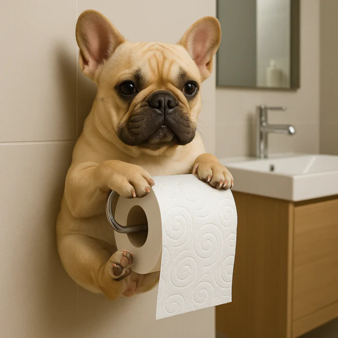 Wandhouder Toiletpapier Hond Decoratief Harsen Design Badkamer Wc Humor Accent Duurzaam Wandmontage Uniek | Sansoti
