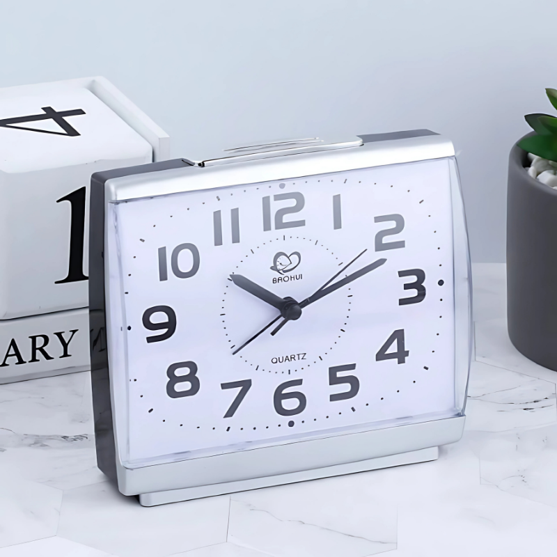Wekker met Groot Display en Luid Alarm - Verlicht Digitaal Klok voor Naast Bed - Rechthoekig Formaat | Sansoti