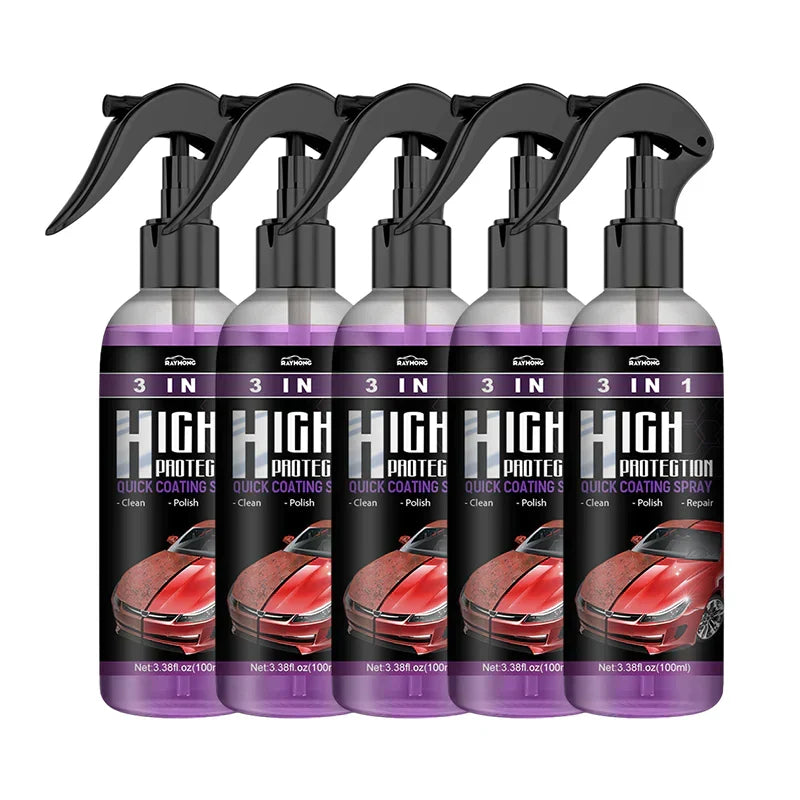 3-in-1 Autolak Coating Spray Watervrij 30ml 100ml Bescherming Glans Krasverwijdering Wassen Auto Onderhoud | Sansoti