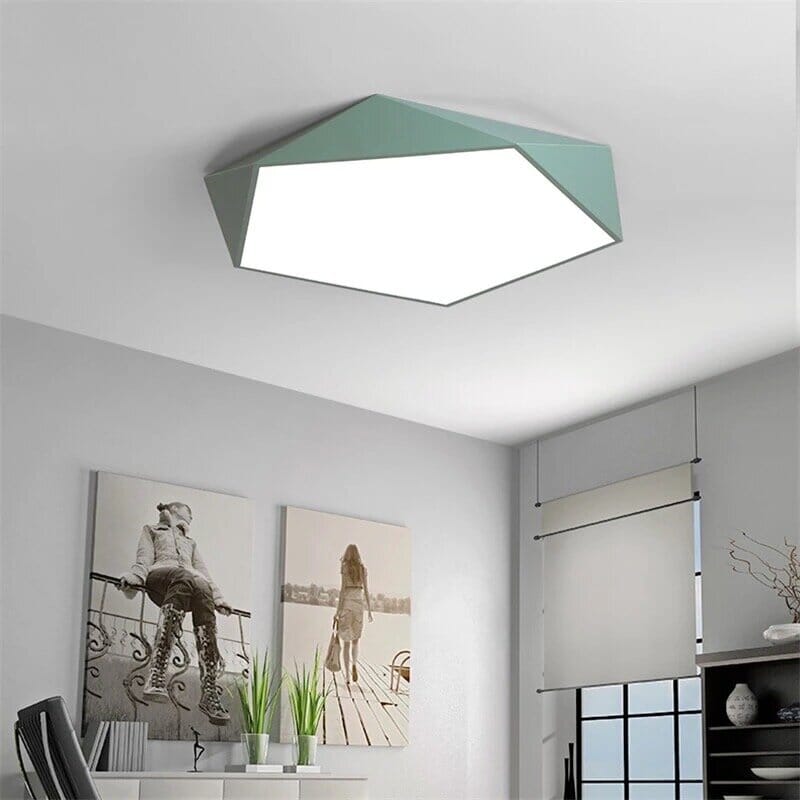 Modern Geometric LED Ceiling Lamp – Scandinavian Design in Multiple Colors and Sizes | Sansoti