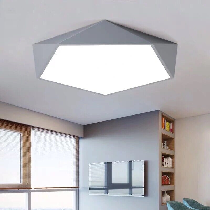 Modern Geometric LED Ceiling Lamp – Scandinavian Design in Multiple Colors and Sizes | Sansoti