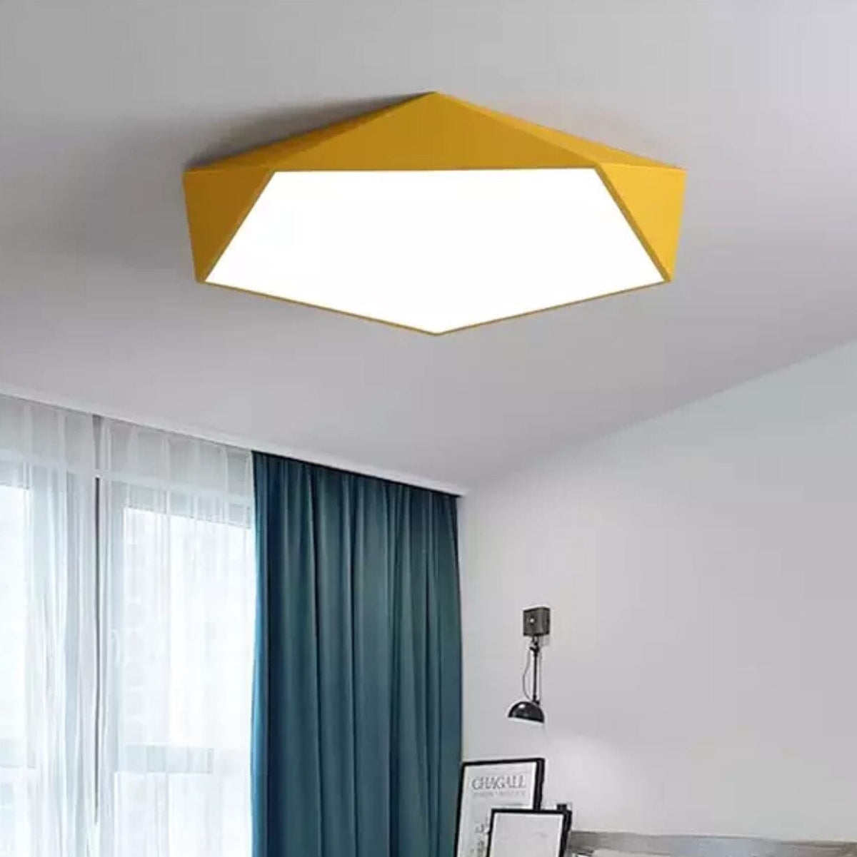 Modern Geometric LED Ceiling Lamp – Scandinavian Design in Multiple Colors and Sizes | Sansoti