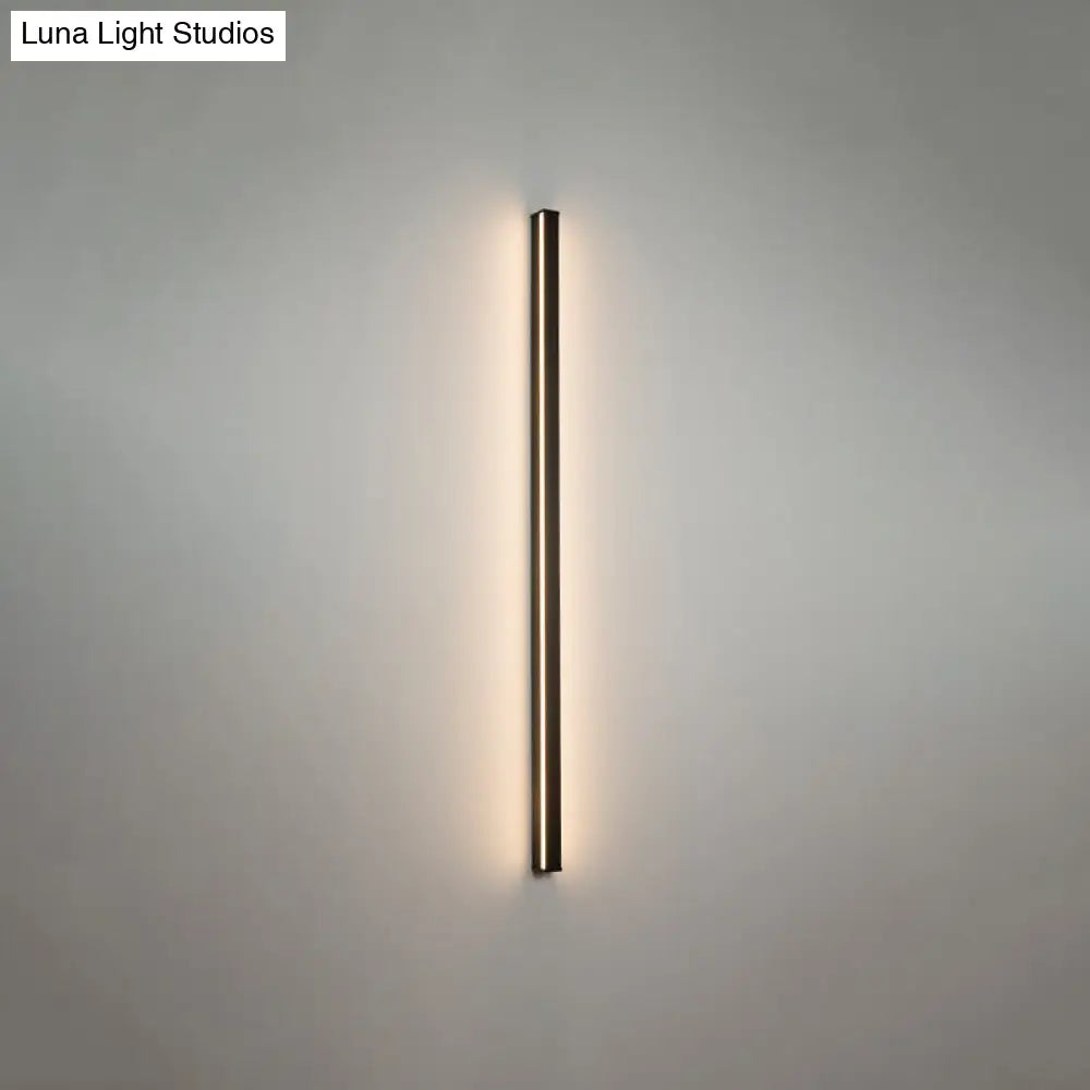 Modern Linear LED Wall Lamp Black – Sleek Wall Mount for Hall & Corridor | Sansoti