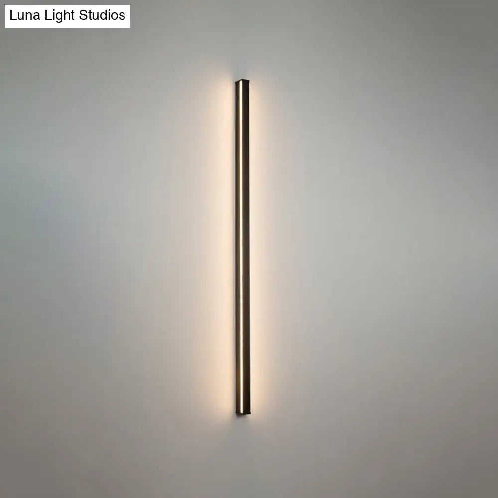 Modern Linear LED Wall Lamp Black – Sleek Wall Mount for Hall & Corridor | Sansoti