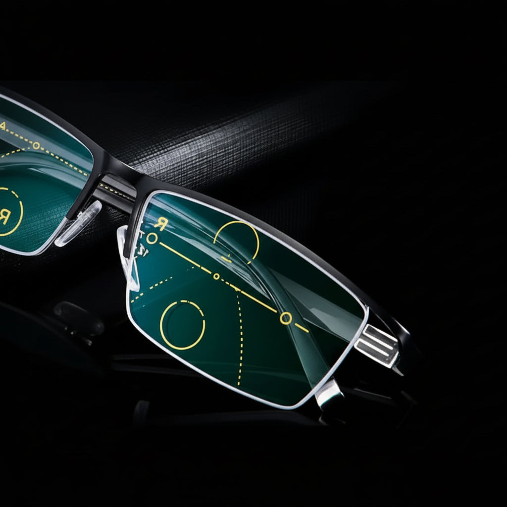 Progressive Lesebrille mit automatischer Anpassung — Blaulichtfilter & UV-Schutz für entspanntes Sehen | Sansoti