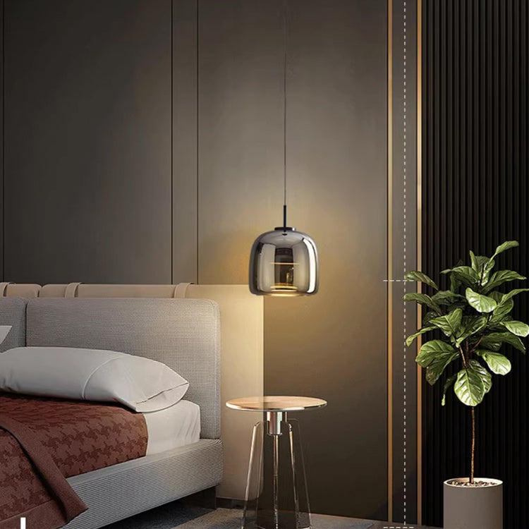 Pendant Lamp Black Glass Scandinavian Nordic LED E27 16cm Pendant Lamp Kitchen Living Room Luxury | Sansoti