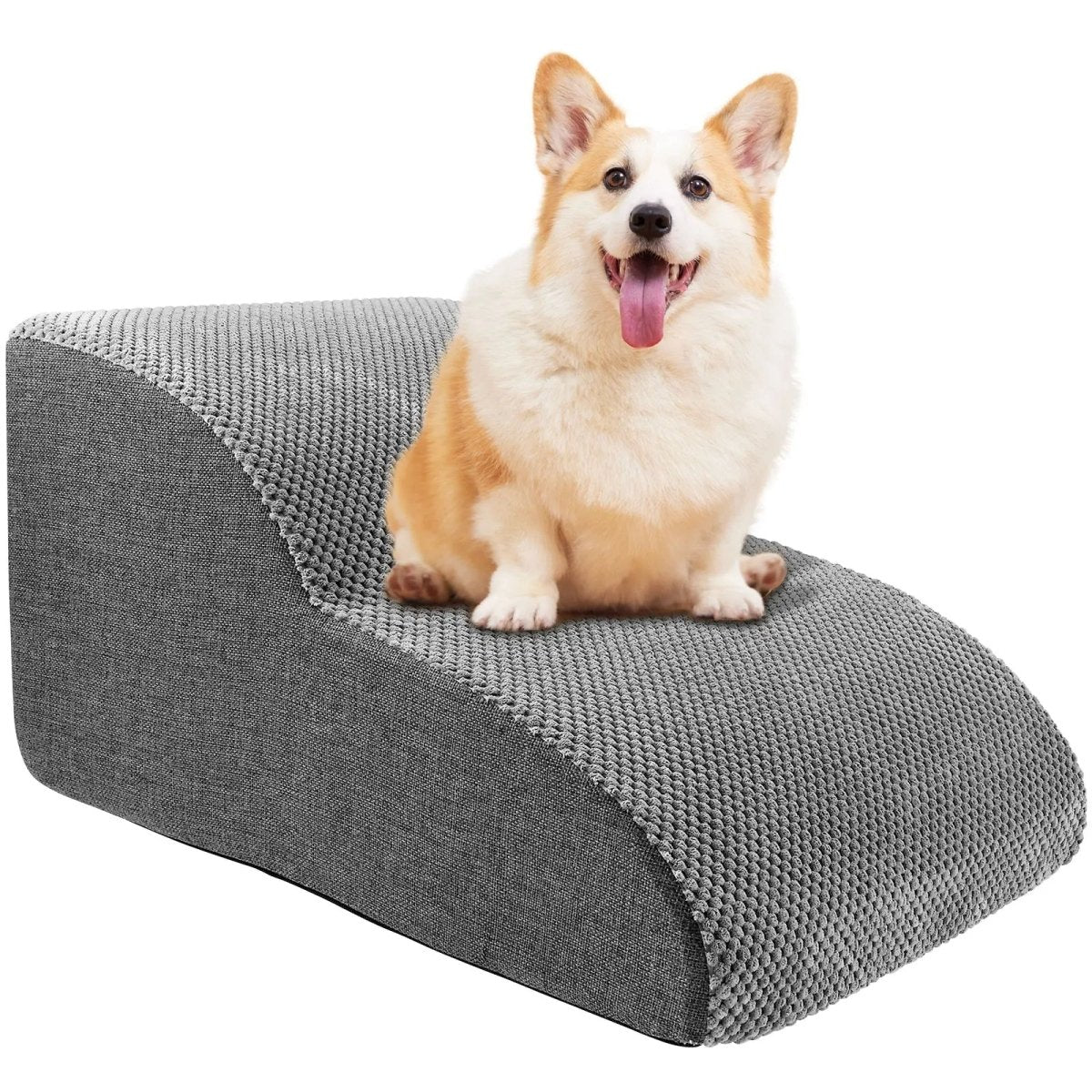 Trapje voor Hond en Kat Ananasfluweel Antislip 2 of 3 Treden Zachte Klim naar Bed Bank Huisdier Opstap | Sansoti