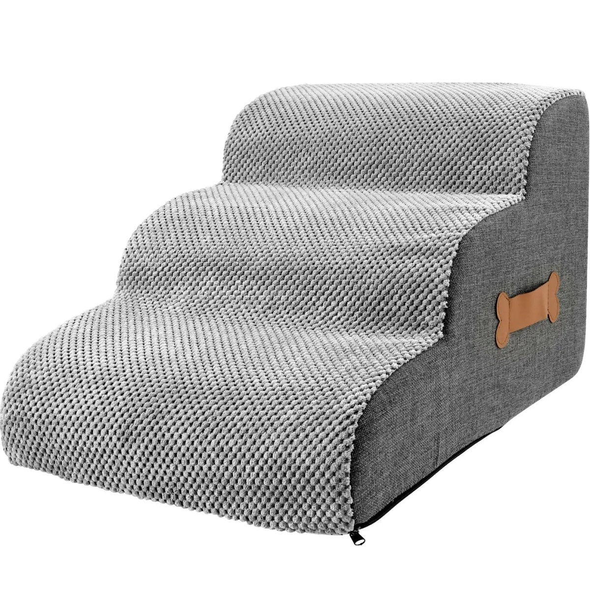 Trapje voor Hond en Kat Ananasfluweel Antislip 2 of 3 Treden Zachte Klim naar Bed Bank Huisdier Opstap | Sansoti