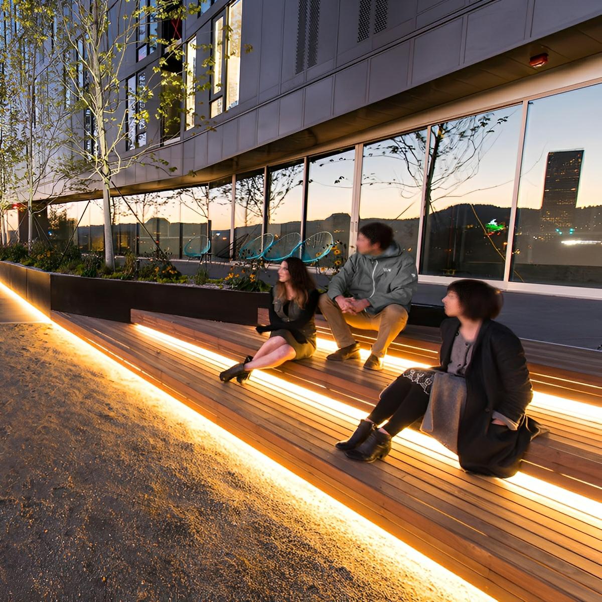 LED Streifen Außen Solar 5W Warmweiß IP65 Garten Treppe Terrasse Einbau Lichtstreifen Flexibel 3000K Einfahrt Weg Stimmungsbeleuchtung Außen | Sansoti