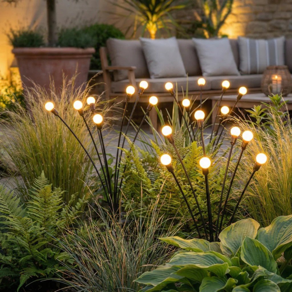 Solar-Powered Garden Lights with Moving LED Branches, IP65 Waterproof, 6–10 LEDs, Firefly Effect, Outdoor | Sansoti