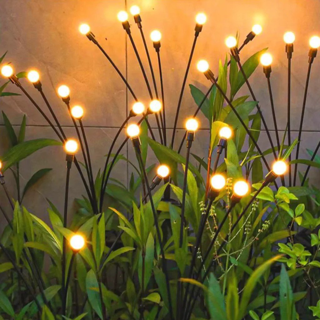 Solar-Powered Garden Lights with Moving LED Branches, IP65 Waterproof, 6–10 LEDs, Firefly Effect, Outdoor | Sansoti