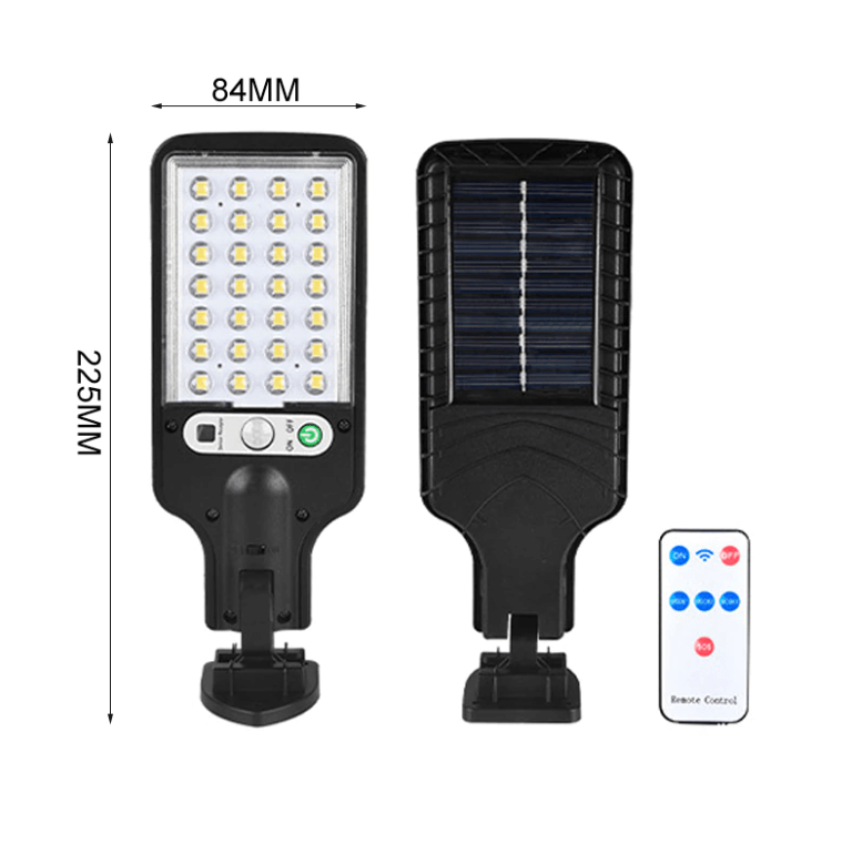 Waterdichte Solar Buitenlamp met Bewegingssensor 100W – IP67 LED-Schijnwerper voor Erf, Oprit en Tuin met Afstandsbediening | Sansoti