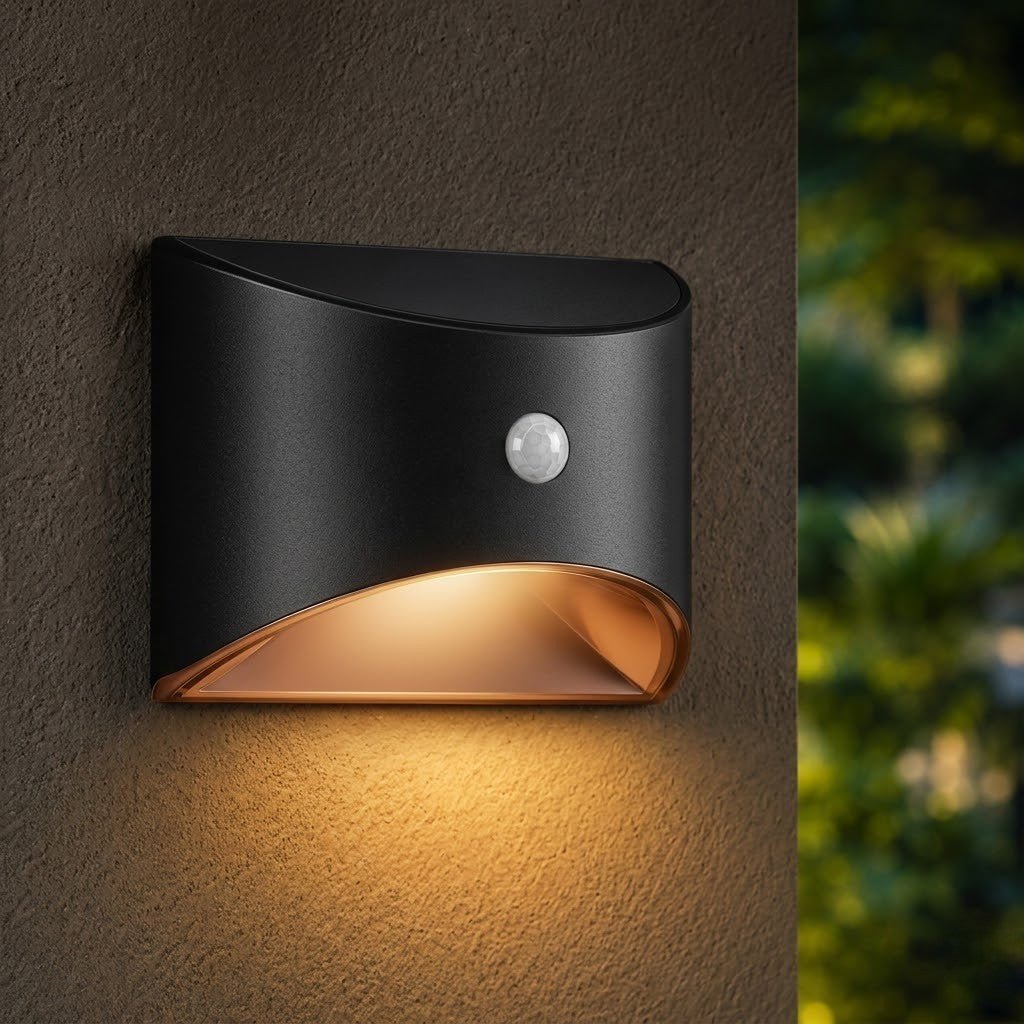 Solar-Powered Outdoor Light with Motion Sensor IP65 Waterproof LED Lighting for Garden, Wall, Pathway, and Driveway | Sansoti