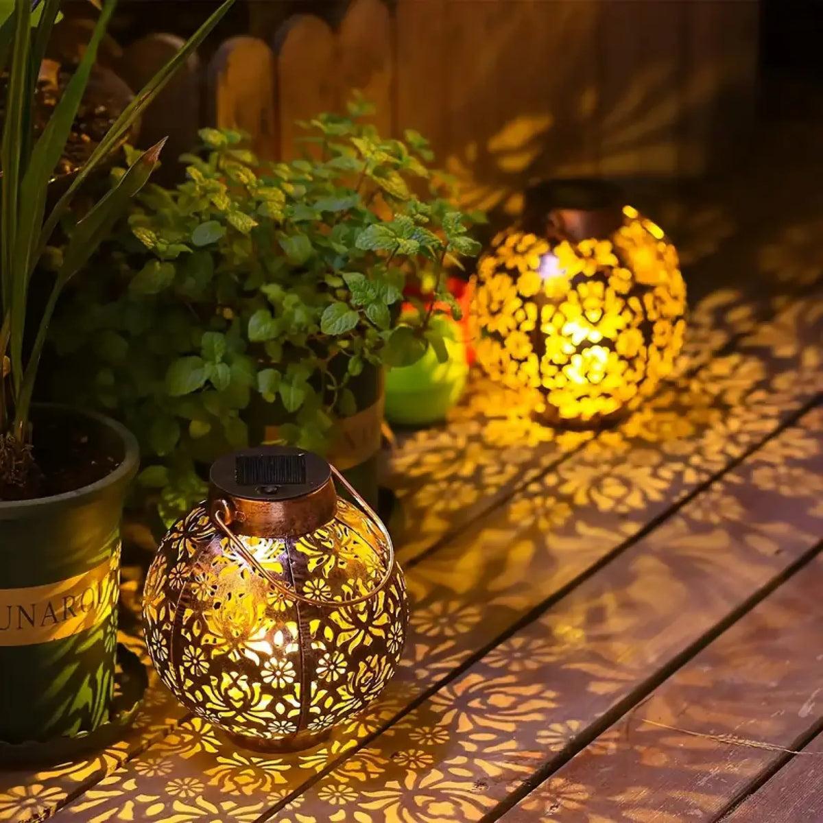 Solar Lighting for Terrace & Garden – Round Atmosphere Lamp with Warm Light | Sansoti