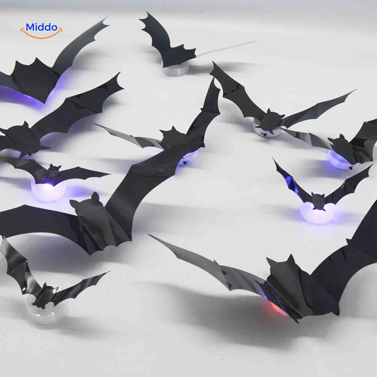 3D LED Dekoracja ścienna Halloween Nietoperze Pająki Duchy Świecąca Dekoracja Ścienna Straszna Dekoracja Imprezowa Przyjazna Dzieciom | Sansoti