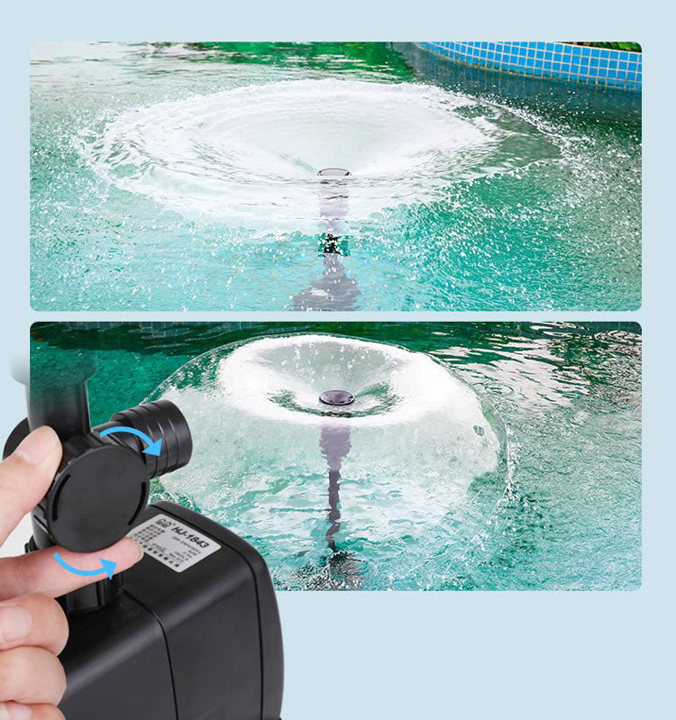 Fountain Pump for Pond with Adjustable Water Flow and 3 Spray Nozzles | Sansoti
