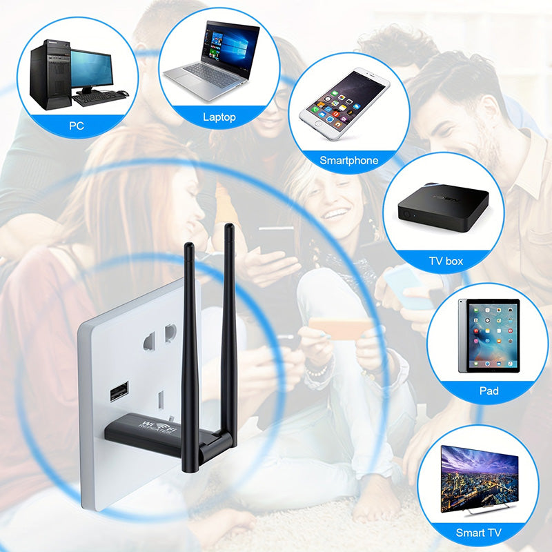 WiFi Repeater 300Mbps – Enhances Your Wireless Network Range – USB Powered – Compact & Portable | Sansoti
