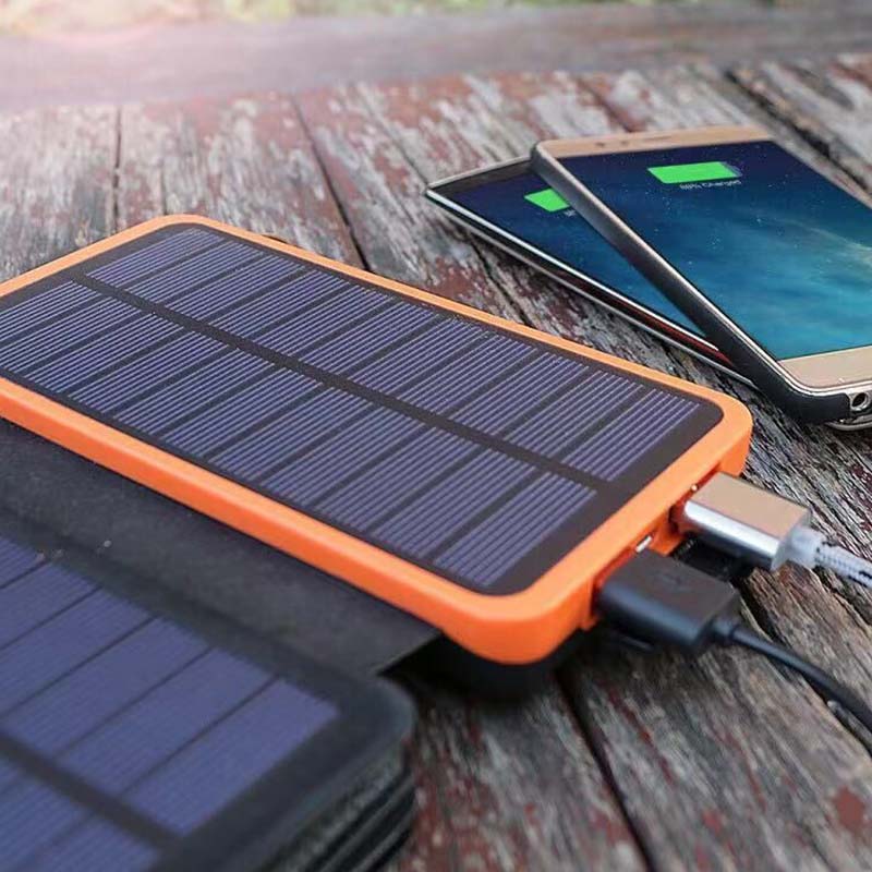 Foldable Solar Power Bank with Solar Panels Waterproof Portable Power Station 10000-25000mAh Outdoor USB Charger Travel Camping Emergency Power | Sansoti