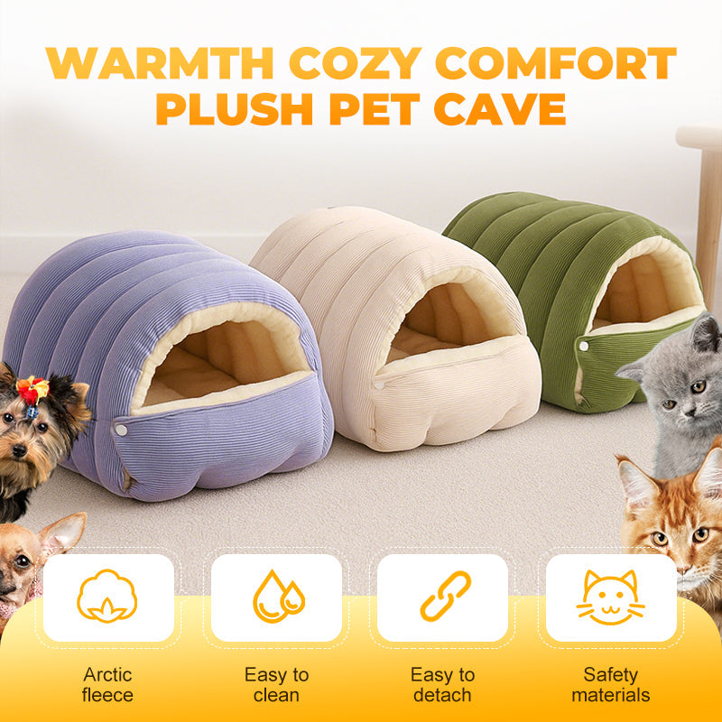 Pet Bed Groundless Igloo Hut – Soft Plush Igloo Sleeping Spot Small Medium Large Cat Dog Winter | Sansoti