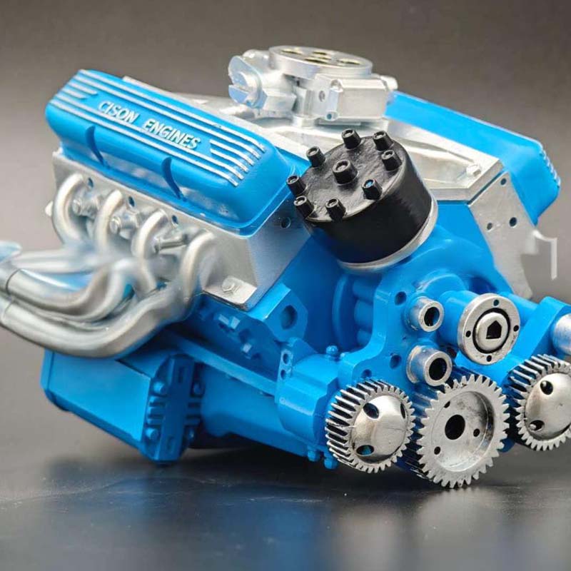 Model Engine Metal Kit V8 OHV Petrol CDI Ignition CNC-Machined Ready-to-Start Miniature Engine Block | Sansoti