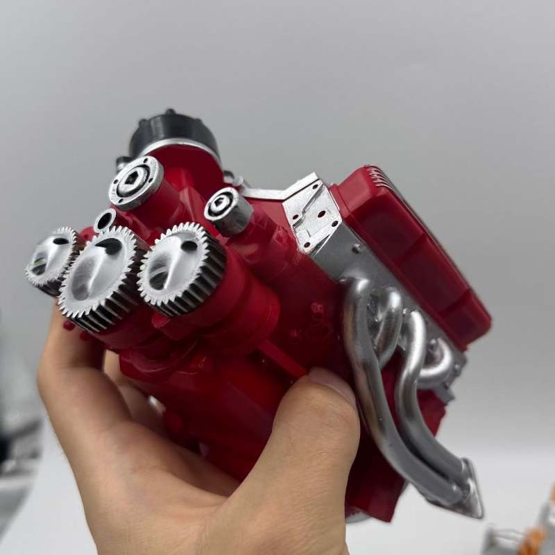 Mini V8 Engine Model Building Kit, Metal, with CDI Ignition, CNC-Machined, RC-Compatible, Educational Hobby Project | Sansoti