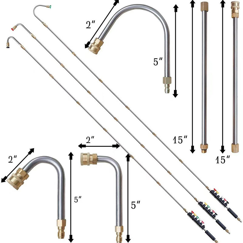 Telescopic Cleaning Rod Adjustable Extendable for Aerial Work Platform Facade Cleaning Gutter Roof Window Safe Remote Working Professional Gardening Tool | Sansoti