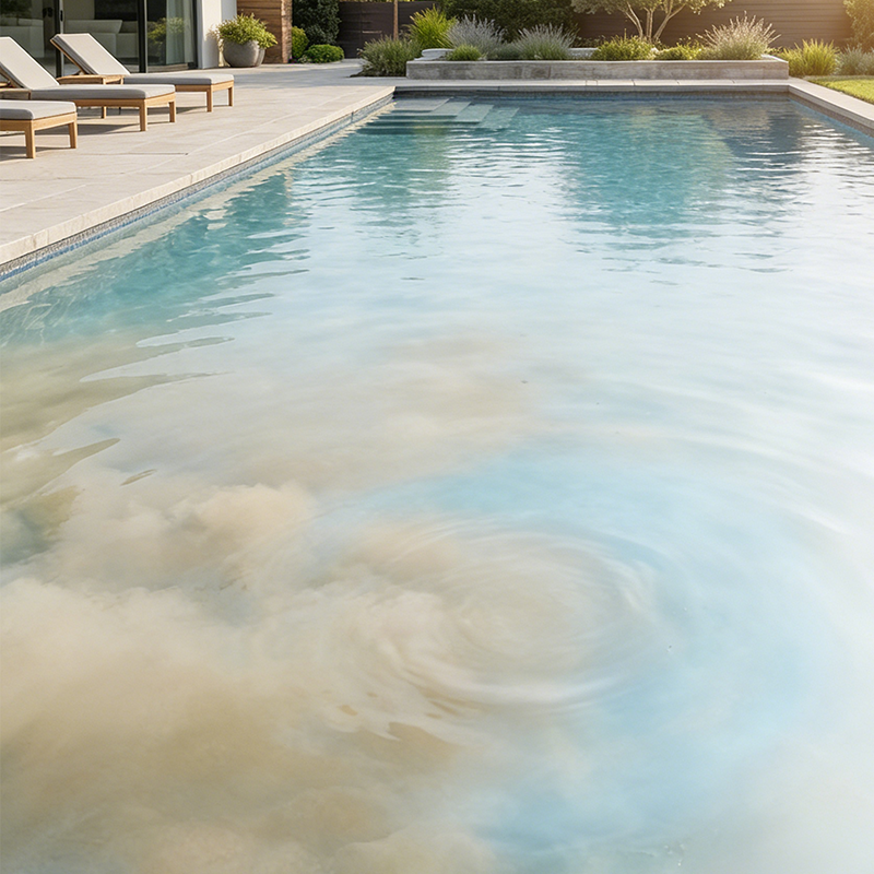 Schwimmbad-Pflegeflüssigkeit 100 ml chlorfrei für kristallklares Wasser und Algenbekämpfung | geeignet für aufblasbares Schwimmbecken, Jacuzzi, Whirlpool, Sprudelbad | Sansoti