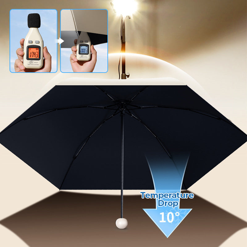 Compacte Opvouwbare Paraplu Capsule UPF50+ UV-Bescherming Zakformaat Regenparaplu Windbestendig Mini Reisparaplu | Sansoti