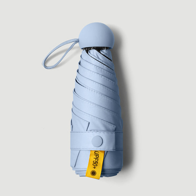 Compacte Opvouwbare Paraplu Capsule UPF50+ UV-Bescherming Zakformaat Regenparaplu Windbestendig Mini Reisparaplu | Sansoti