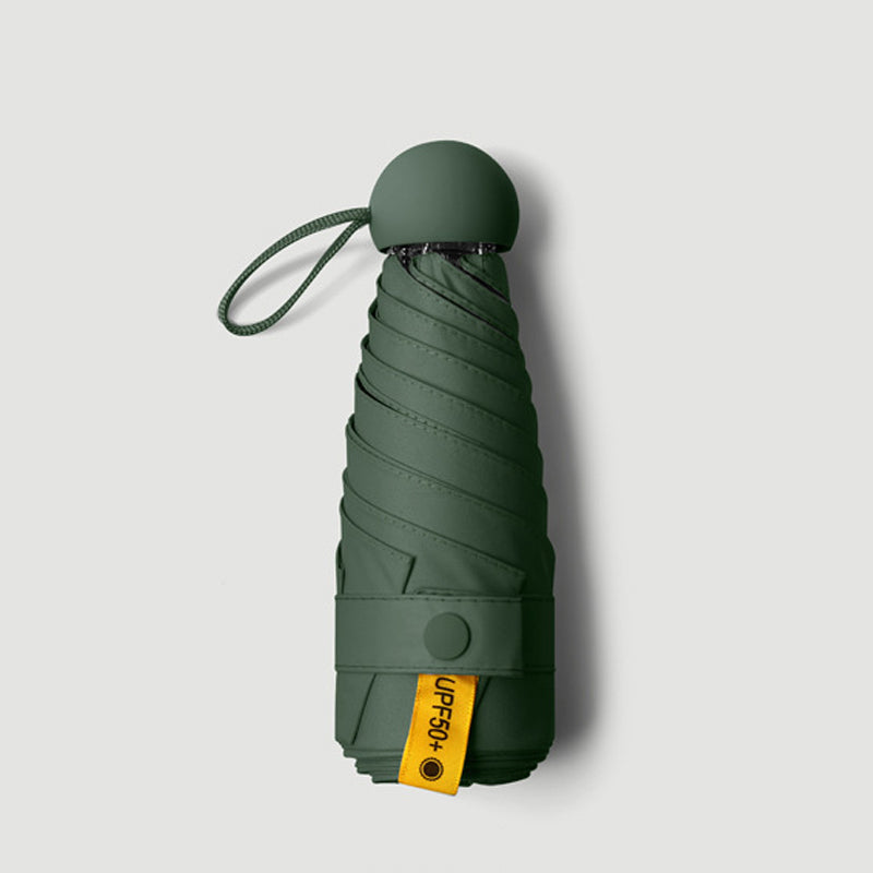 Compacte Opvouwbare Paraplu Capsule UPF50+ UV-Bescherming Zakformaat Regenparaplu Windbestendig Mini Reisparaplu | Sansoti