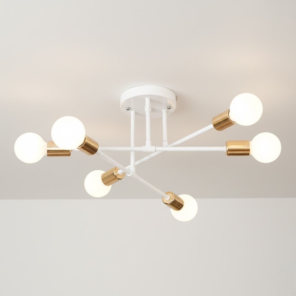 Plafondlamp Starburst IJzeren Armen E27 Nordic Mid-Century Design Moderne Verlichting voor Woonkamer Eetkamer | Sansoti