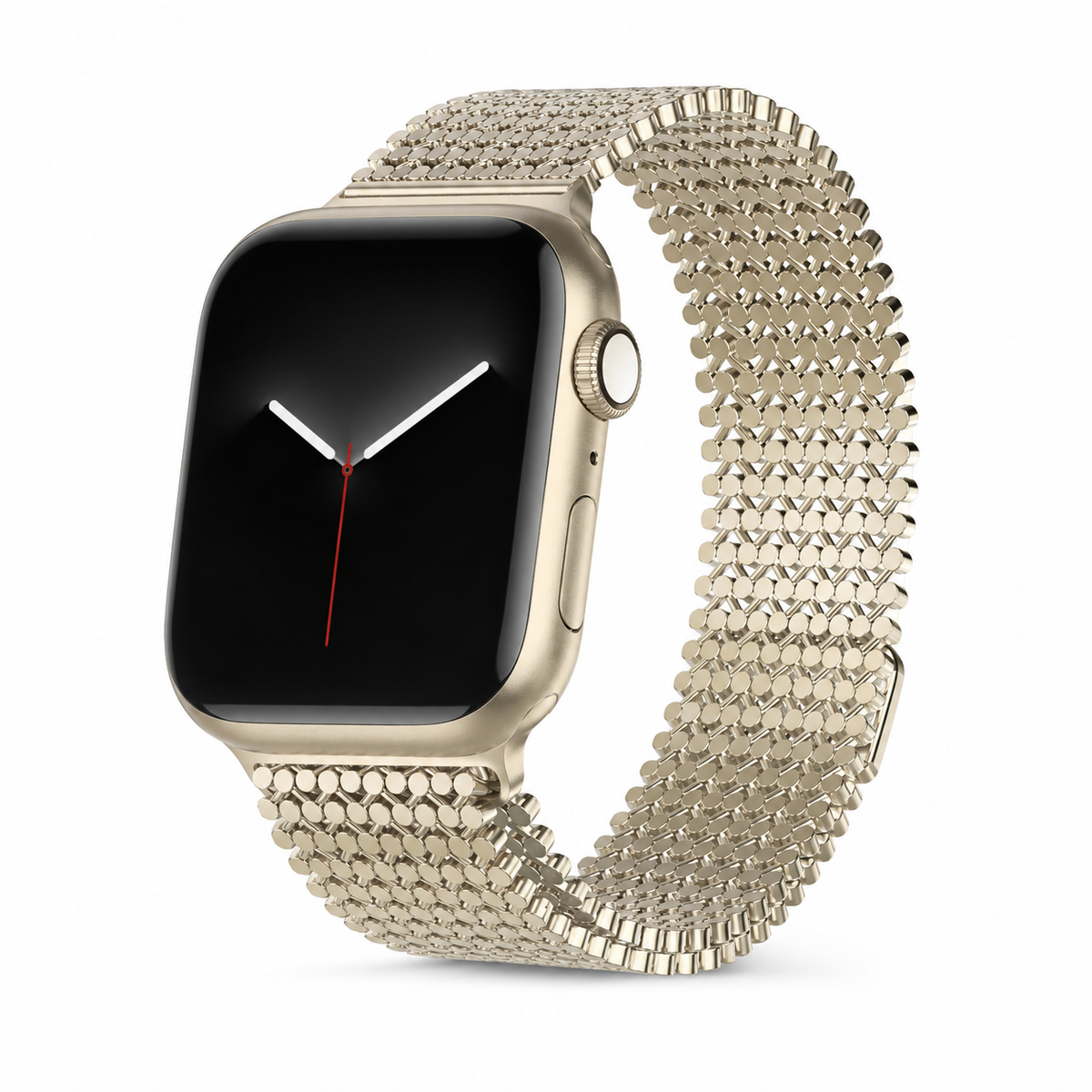 Magnetic Stainless Steel Link Band for Smartwatch – Adjustable Metal Wristwatch Band Accessory Silver | Sansoti