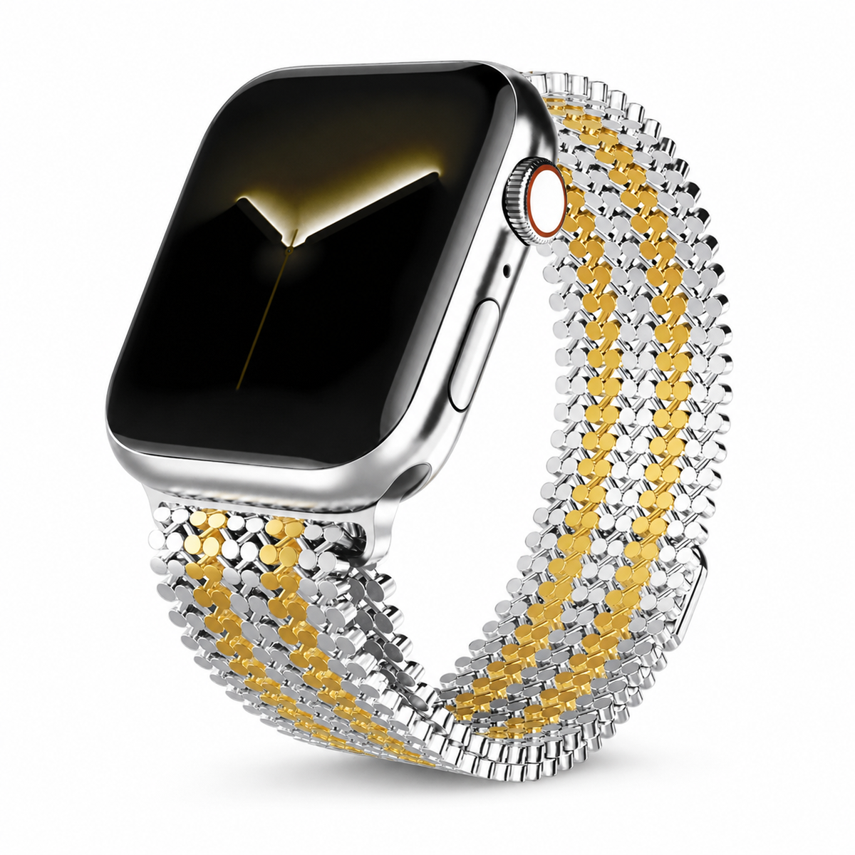 Magnetic Stainless Steel Link Band for Smartwatch – Adjustable Metal Wristwatch Band Accessory Silver | Sansoti