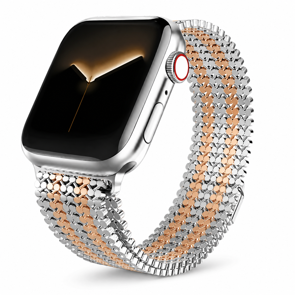 Magnetic Stainless Steel Link Band for Smartwatch – Adjustable Metal Wristwatch Band Accessory Silver | Sansoti
