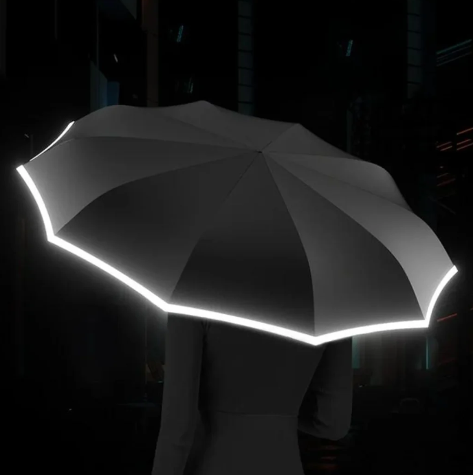 Stormproof Umbrella with Reflective Edge – Windproof & Safe in the Dark | Sansoti