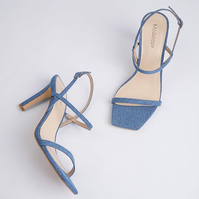 Strappy High Heel Sandals with Ankle Strap – Elegant Open Toe Design for Parties and Special Occasions | Sansoti