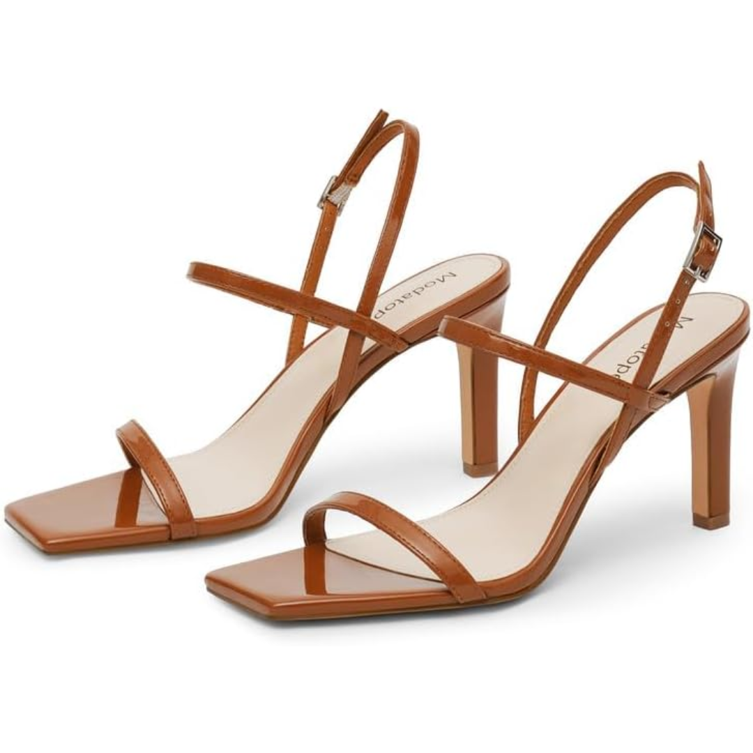 Strappy High Heel Sandals with Ankle Strap – Elegant Open Toe Design for Parties and Special Occasions | Sansoti