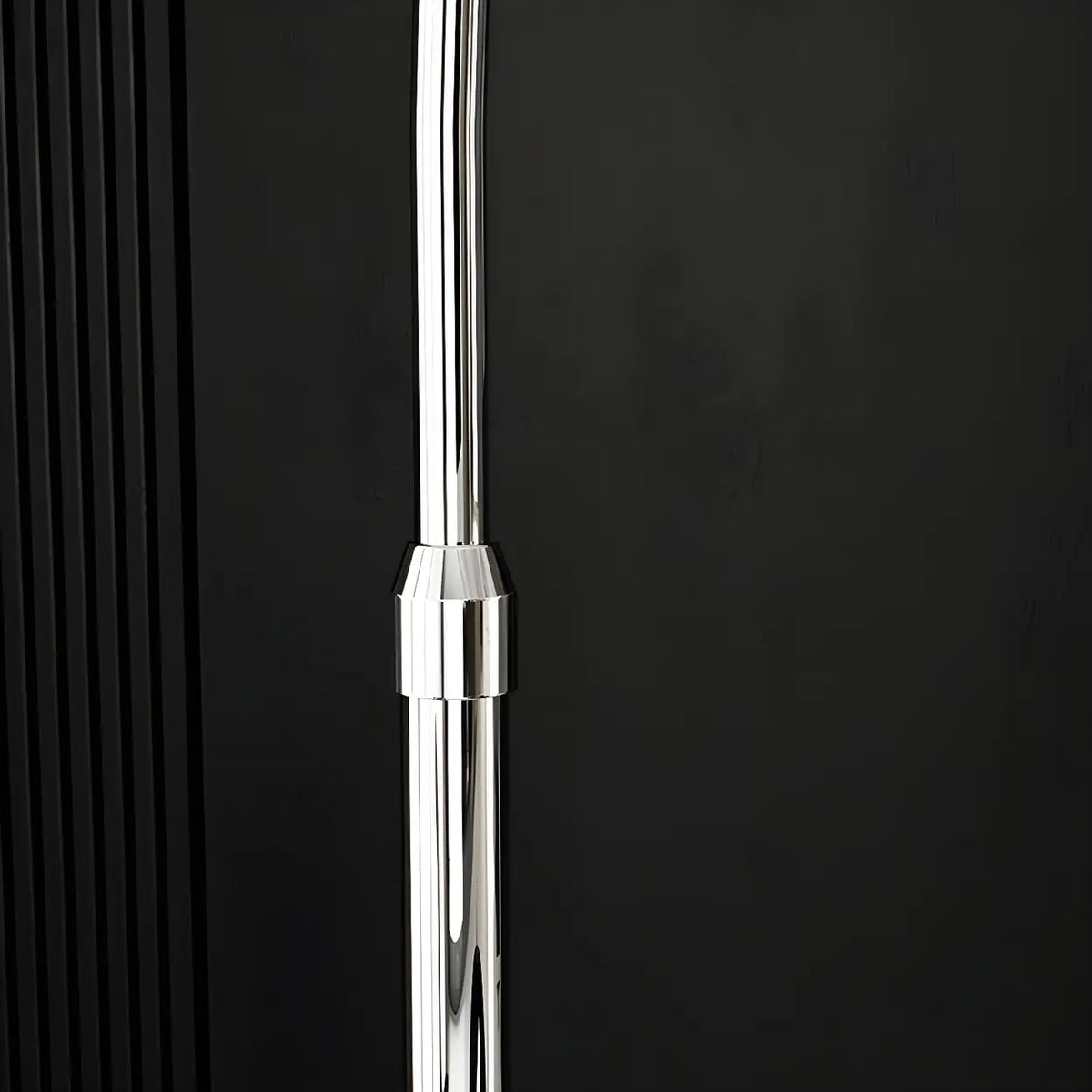 Arc Floor Lamp Chrome Black Silver Adjustable 180cm E27 Living Room Modern | Sansoti
