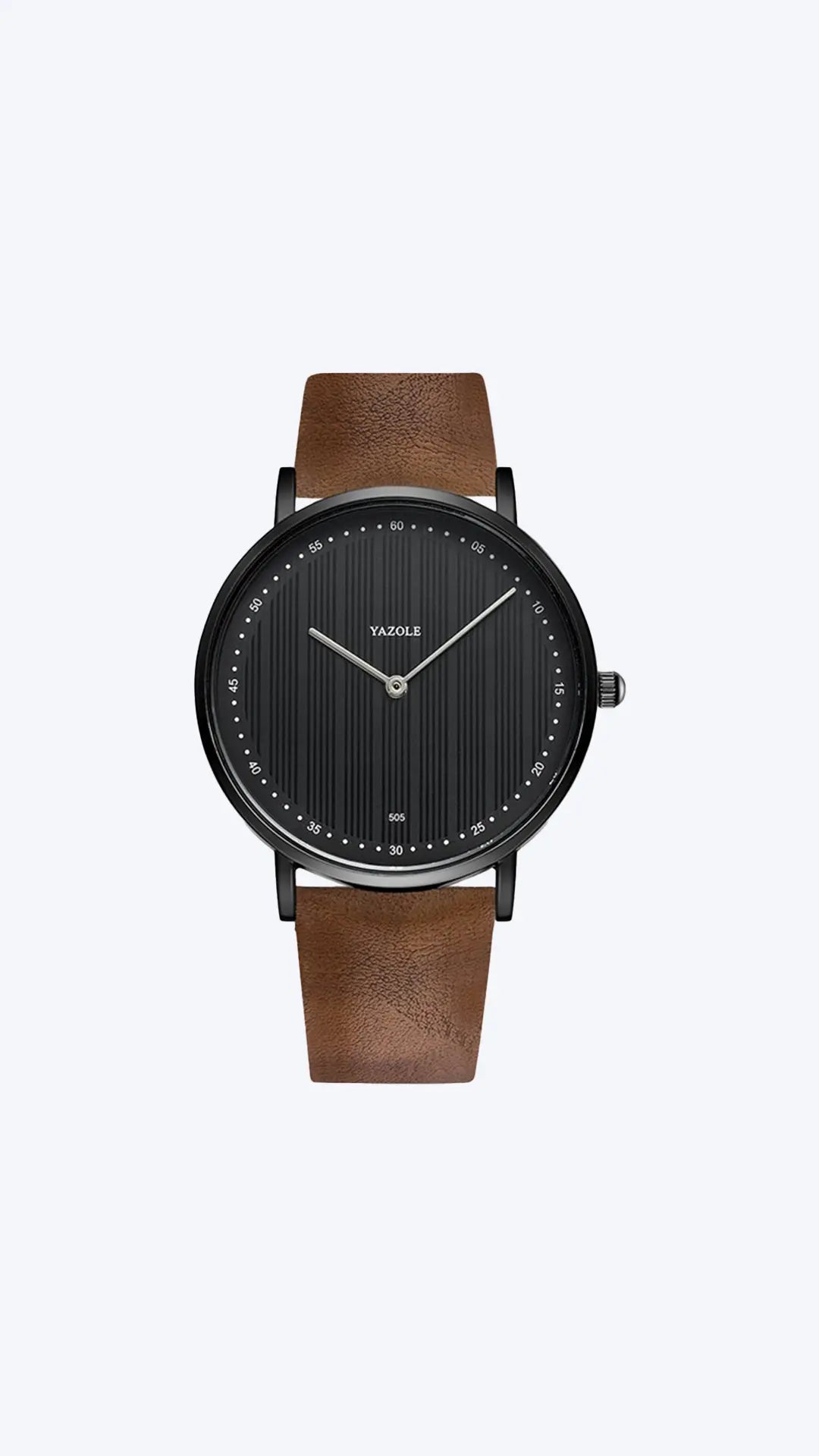 Men's Watch Leather Strap Quartz Movement Classic Design Stylish Wristwatch Vintage Look Timeless Elegant | Sansoti