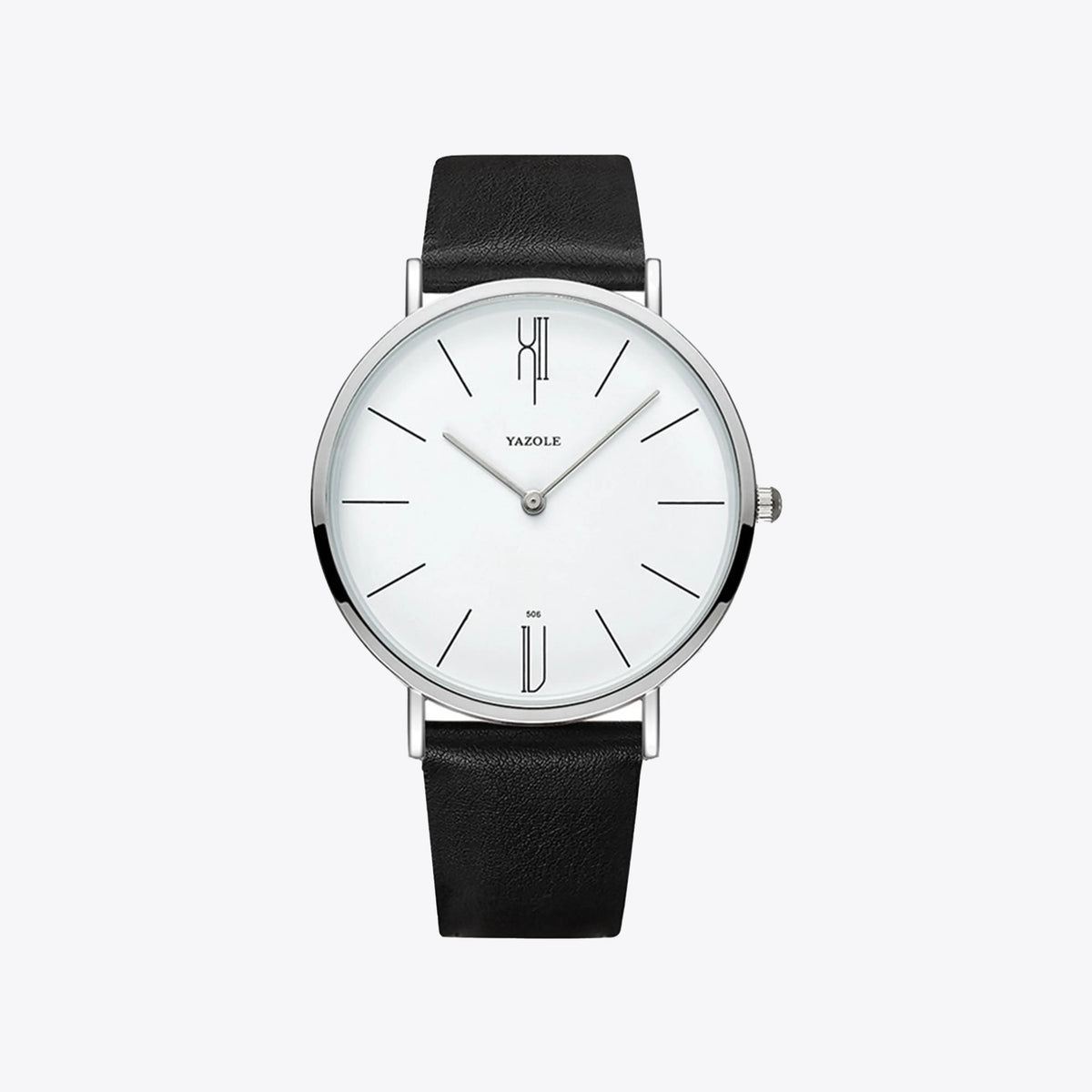 Men's Watch Leather Strap Quartz Movement Classic Design Stylish Wristwatch Vintage Look Timeless Elegant | Sansoti