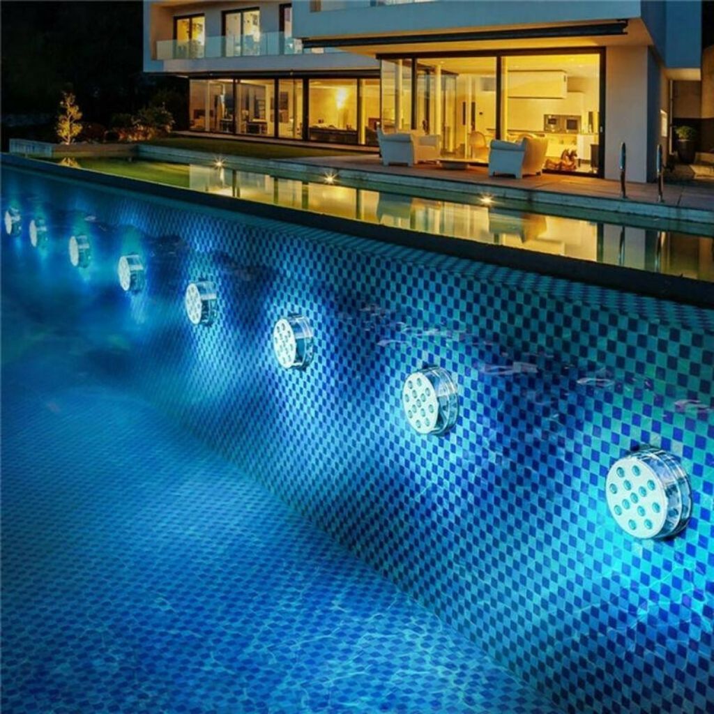 Underwater LED Pool Light RGB with Remote Control, 13 Colors, Waterproof IP68 Decorative Lighting | Sansoti