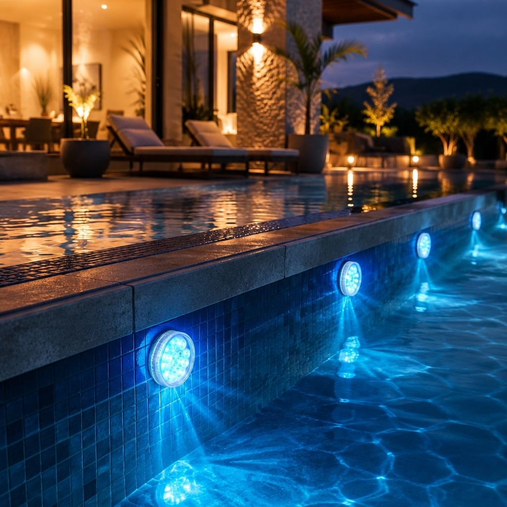 Underwater LED Pool Light RGB with Remote Control, 13 Colors, Waterproof IP68 Decorative Lighting | Sansoti