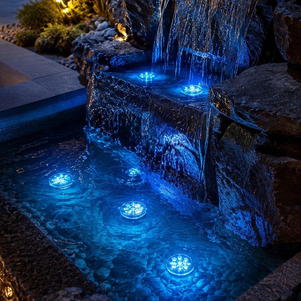 Underwater LED Pool Light RGB with Remote Control, 13 Colors, Waterproof IP68 Decorative Lighting | Sansoti