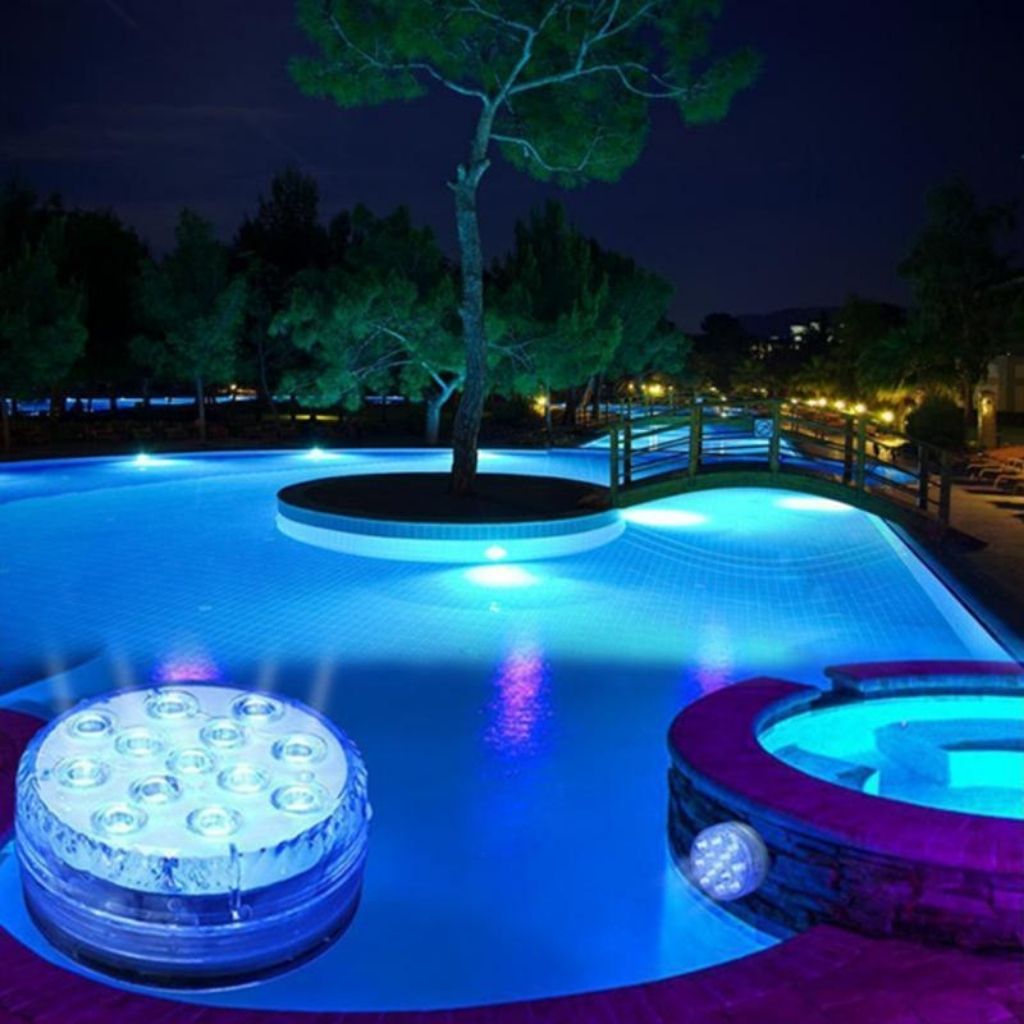 Underwater LED Pool Light RGB with Remote Control, 13 Colors, Waterproof IP68 Decorative Lighting | Sansoti