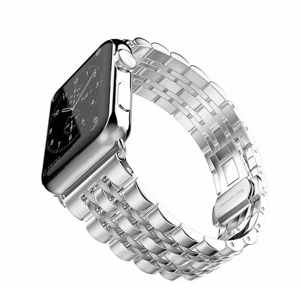 Link Bracelet Smartwatch 38-49mm Silicone Wristband Sports Watch Black Silver Gold Adjustable Universal | Sansoti