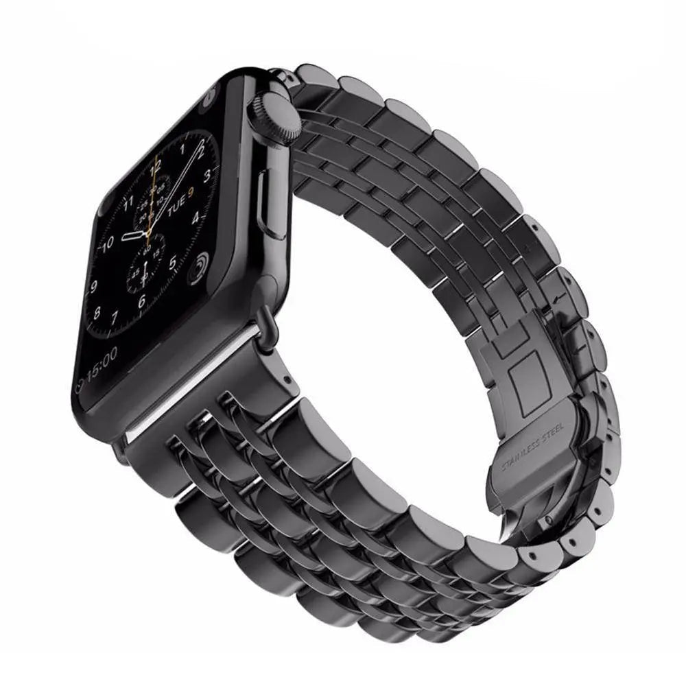 Link Bracelet Smartwatch 38-49mm Silicone Wristband Sports Watch Black Silver Gold Adjustable Universal | Sansoti