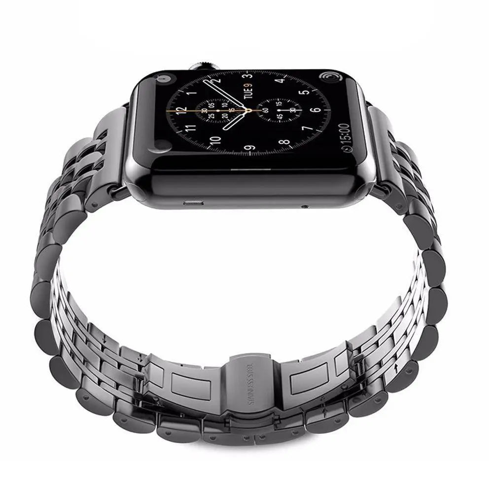 Link Bracelet Smartwatch 38-49mm Silicone Wristband Sports Watch Black Silver Gold Adjustable Universal | Sansoti