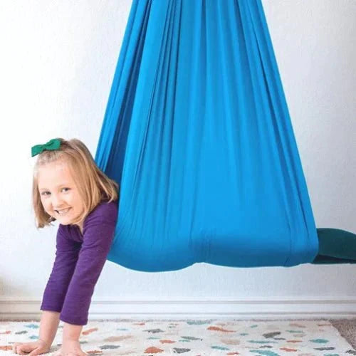 Sensorische Therapieschaukel für Kinder, 100×280 cm, Elasthan-Hängeschaukel, beruhigendes Indoor-Spiel, Entspannung | Sansoti